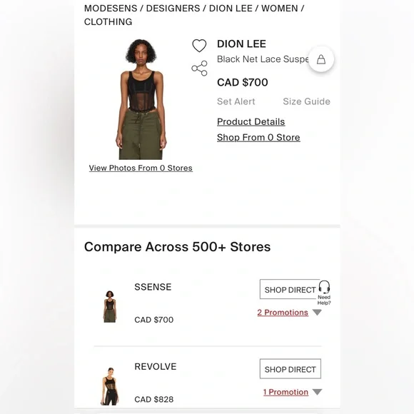 Dion Lee Net Lace Suspended Corset Top - Picture 6 of 6